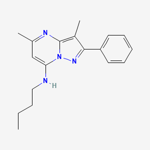 molecular formula C18H22N4 B6024870 N-butyl-3,5-dimethyl-2-phenylpyrazolo[1,5-a]pyrimidin-7-amine 