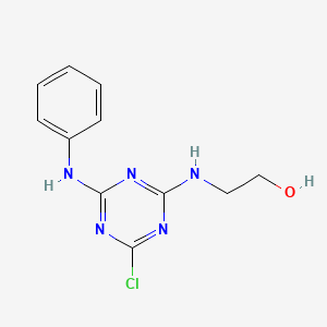 molecular formula C11H12ClN5O B6024873 2-[(4-anilino-6-chloro-1,3,5-triazin-2-yl)amino]ethanol 