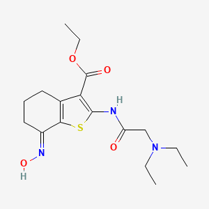 ETHYL 2-{[2-(DIETHYLAMINO)ACETYL]AMINO}-7-HYDROXYIMINO-4,5,6,7-TETRAHYDRO-1-BENZOTHIOPHENE-3-CARBOXYLATE