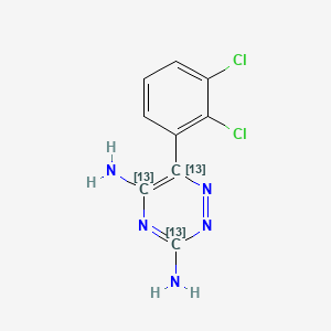 molecular formula C613C3H7Cl2N5 B602491 Lamotrigine-13C3 CAS No. 1188265-38-4