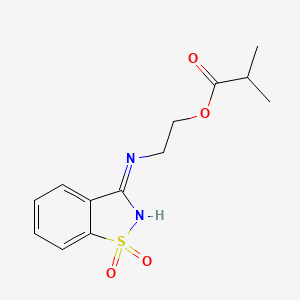 2-[(1,1-dioxido-1,2-benzisothiazol-3-yl)amino]ethyl 2-methylpropanoate