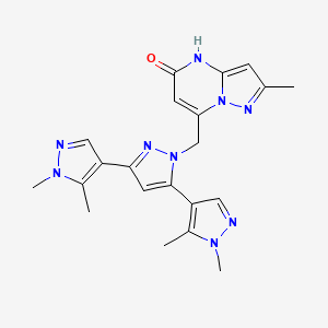 7-[[3,5-bis(1,5-dimethylpyrazol-4-yl)pyrazol-1-yl]methyl]-2-methyl-4H-pyrazolo[1,5-a]pyrimidin-5-one