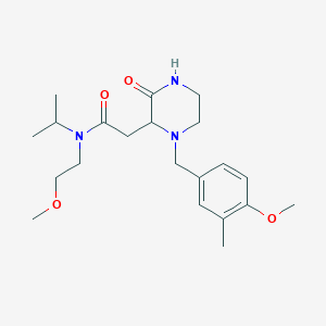 N-isopropyl-N-(2-methoxyethyl)-2-[1-(4-methoxy-3-methylbenzyl)-3-oxo-2-piperazinyl]acetamide