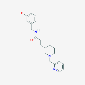 molecular formula C23H31N3O2 B6025012 N-(3-methoxybenzyl)-3-{1-[(6-methyl-2-pyridinyl)methyl]-3-piperidinyl}propanamide 