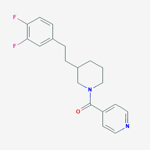 molecular formula C19H20F2N2O B6025036 4-({3-[2-(3,4-difluorophenyl)ethyl]-1-piperidinyl}carbonyl)pyridine 