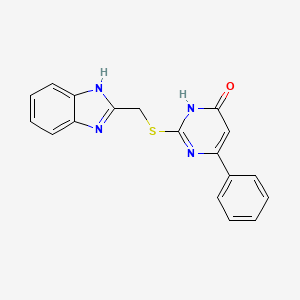 2-[(1H-benzimidazol-2-ylmethyl)sulfanyl]-6-phenyl-4(1H)-pyrimidinone