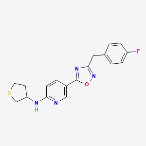 5-[3-(4-fluorobenzyl)-1,2,4-oxadiazol-5-yl]-N-(tetrahydro-3-thienyl)-2-pyridinamine