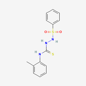 molecular formula C14H15N3O2S2 B6025068 N-(2-methylphenyl)-2-(phenylsulfonyl)hydrazinecarbothioamide CAS No. 81386-38-1