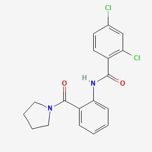 2,4-dichloro-N-[2-(1-pyrrolidinylcarbonyl)phenyl]benzamide