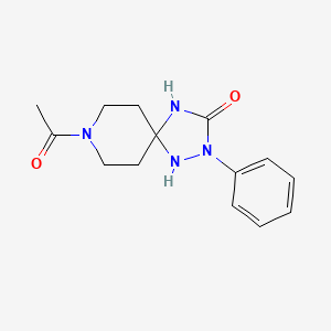 molecular formula C14H18N4O2 B6025143 8-acetyl-2-phenyl-1,2,4,8-tetraazaspiro[4.5]decan-3-one 