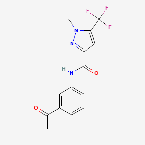 N-(3-acetylphenyl)-1-methyl-5-(trifluoromethyl)-1H-pyrazole-3-carboxamide