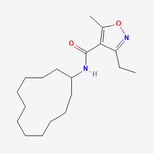 N-cyclododecyl-3-ethyl-5-methyl-4-isoxazolecarboxamide