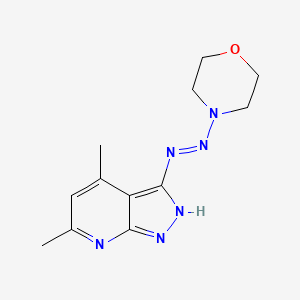 4,6-dimethyl-3-(4-morpholinyldiazenyl)-1H-pyrazolo[3,4-b]pyridine