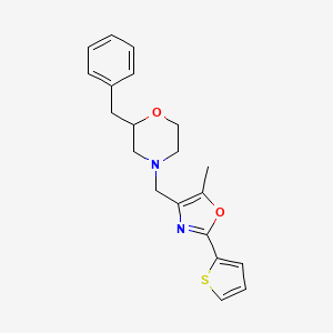 2-benzyl-4-{[5-methyl-2-(2-thienyl)-1,3-oxazol-4-yl]methyl}morpholine