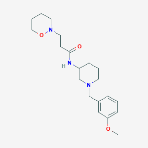 N-[1-(3-methoxybenzyl)-3-piperidinyl]-3-(1,2-oxazinan-2-yl)propanamide