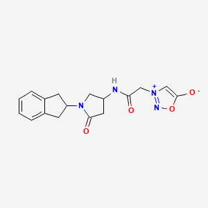 3-(2-{[1-(2,3-dihydro-1H-inden-2-yl)-5-oxo-3-pyrrolidinyl]amino}-2-oxoethyl)-1,2,3-oxadiazol-3-ium-5-olate