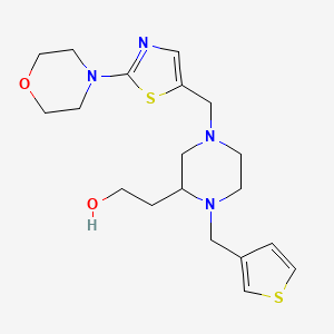 2-[4-{[2-(4-morpholinyl)-1,3-thiazol-5-yl]methyl}-1-(3-thienylmethyl)-2-piperazinyl]ethanol