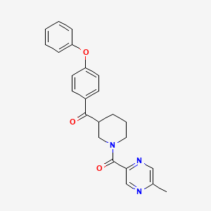 {1-[(5-methyl-2-pyrazinyl)carbonyl]-3-piperidinyl}(4-phenoxyphenyl)methanone