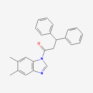 molecular formula C24H22N2O B6025266 1-(3,3-diphenylpropanoyl)-5,6-dimethyl-1H-benzimidazole 