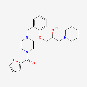 molecular formula C24H33N3O4 B6025298 1-(2-{[4-(2-furoyl)-1-piperazinyl]methyl}phenoxy)-3-(1-piperidinyl)-2-propanol 