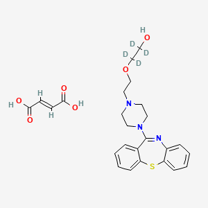 molecular formula C25H25D4N3O6S B602532 Quetiapine D4 fumarate CAS No. 1287376-15-1