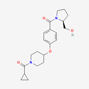 [(2S)-1-(4-{[1-(cyclopropylcarbonyl)-4-piperidinyl]oxy}benzoyl)-2-pyrrolidinyl]methanol