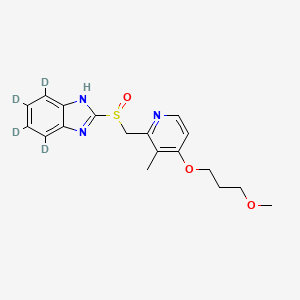 molecular formula C18H17N3O3SD4 B602534 Rabeprazole D4 CAS No. 934295-48-4