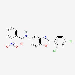 molecular formula C20H11Cl2N3O4 B6025341 N-[2-(2,4-dichlorophenyl)-1,3-benzoxazol-5-yl]-2-nitrobenzamide 