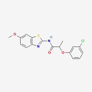 2-(3-chlorophenoxy)-N-(6-methoxy-1,3-benzothiazol-2-yl)propanamide