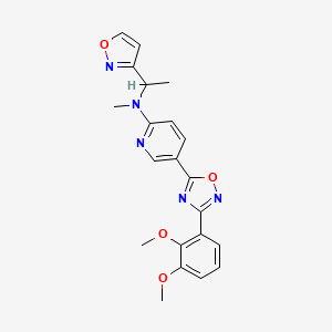 5-[3-(2,3-dimethoxyphenyl)-1,2,4-oxadiazol-5-yl]-N-[1-(3-isoxazolyl)ethyl]-N-methyl-2-pyridinamine