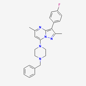 7-(4-benzyl-1-piperazinyl)-3-(4-fluorophenyl)-2,5-dimethylpyrazolo[1,5-a]pyrimidine