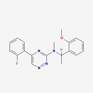 5-(2-fluorophenyl)-N-[1-(2-methoxyphenyl)ethyl]-N-methyl-1,2,4-triazin-3-amine