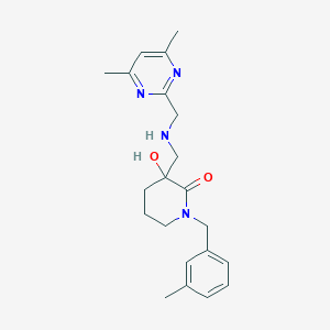 3-[[(4,6-Dimethylpyrimidin-2-yl)methylamino]methyl]-3-hydroxy-1-[(3-methylphenyl)methyl]piperidin-2-one