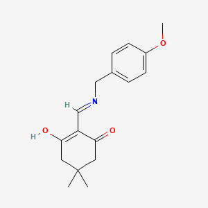 2-{[(4-methoxybenzyl)amino]methylene}-5,5-dimethyl-1,3-cyclohexanedione