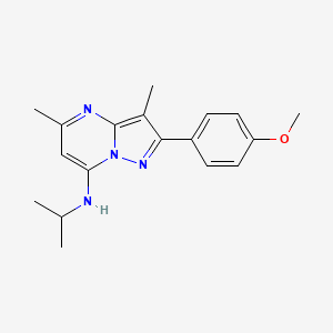 2-(4-methoxyphenyl)-3,5-dimethyl-N-(propan-2-yl)pyrazolo[1,5-a]pyrimidin-7-amine