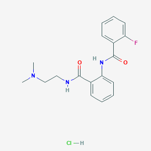 molecular formula C18H21ClFN3O2 B6025474 N-[2-(dimethylamino)ethyl]-2-[(2-fluorobenzoyl)amino]benzamide;hydrochloride 