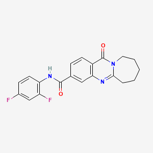 N-(2,4-difluorophenyl)-12-oxo-6,7,8,9,10,12-hexahydroazepino[2,1-b]quinazoline-3-carboxamide