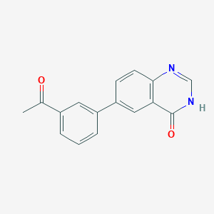 molecular formula C16H12N2O2 B6025477 6-(3-acetylphenyl)-4(3H)-quinazolinone 