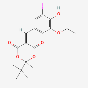 2-tert-butyl-5-(3-ethoxy-4-hydroxy-5-iodobenzylidene)-2-methyl-1,3-dioxane-4,6-dione