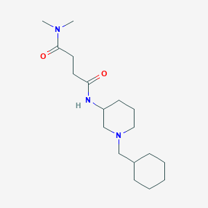 molecular formula C18H33N3O2 B6025486 N-[1-(cyclohexylmethyl)piperidin-3-yl]-N',N'-dimethylbutanediamide 