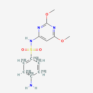 molecular formula 13C6C6H14N4O4S B602549 磺胺二甲氧嘧啶 13C6（苯基 13C6） CAS No. 1334378-48-1