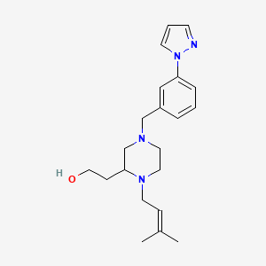 2-{1-(3-methyl-2-buten-1-yl)-4-[3-(1H-pyrazol-1-yl)benzyl]-2-piperazinyl}ethanol