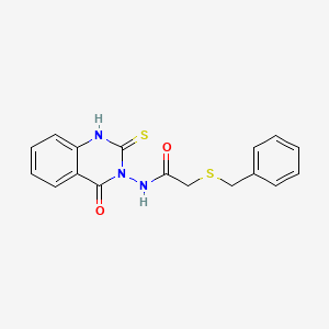 2-(benzylthio)-N-(2-mercapto-4-oxo-3(4H)-quinazolinyl)acetamide