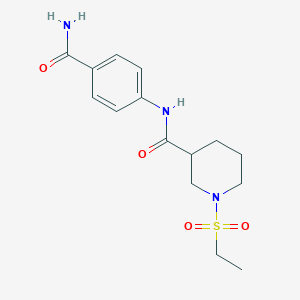 N-[4-(aminocarbonyl)phenyl]-1-(ethylsulfonyl)-3-piperidinecarboxamide