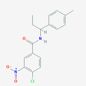 molecular formula C17H17ClN2O3 B6025538 4-chloro-N-[1-(4-methylphenyl)propyl]-3-nitrobenzamide 