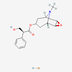 molecular formula C17H18D3NO4.HBr B602555 Scopolamine-d3 Hydrobromide CAS No. 1279037-70-5
