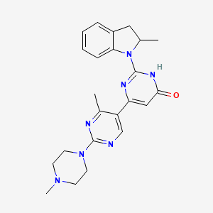 4'-methyl-2-(2-methyl-2,3-dihydro-1H-indol-1-yl)-2'-(4-methylpiperazin-1-yl)-4,5'-bipyrimidin-6(1H)-one