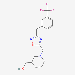 [1-({3-[3-(trifluoromethyl)benzyl]-1,2,4-oxadiazol-5-yl}methyl)-3-piperidinyl]methanol