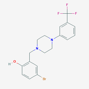 4-Bromo-2-[[4-[3-(trifluoromethyl)phenyl]piperazin-1-yl]methyl]phenol