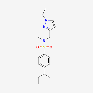 molecular formula C17H25N3O2S B6025602 4-(SEC-BUTYL)-N-[(1-ETHYL-1H-PYRAZOL-3-YL)METHYL]-N-METHYL-1-BENZENESULFONAMIDE 